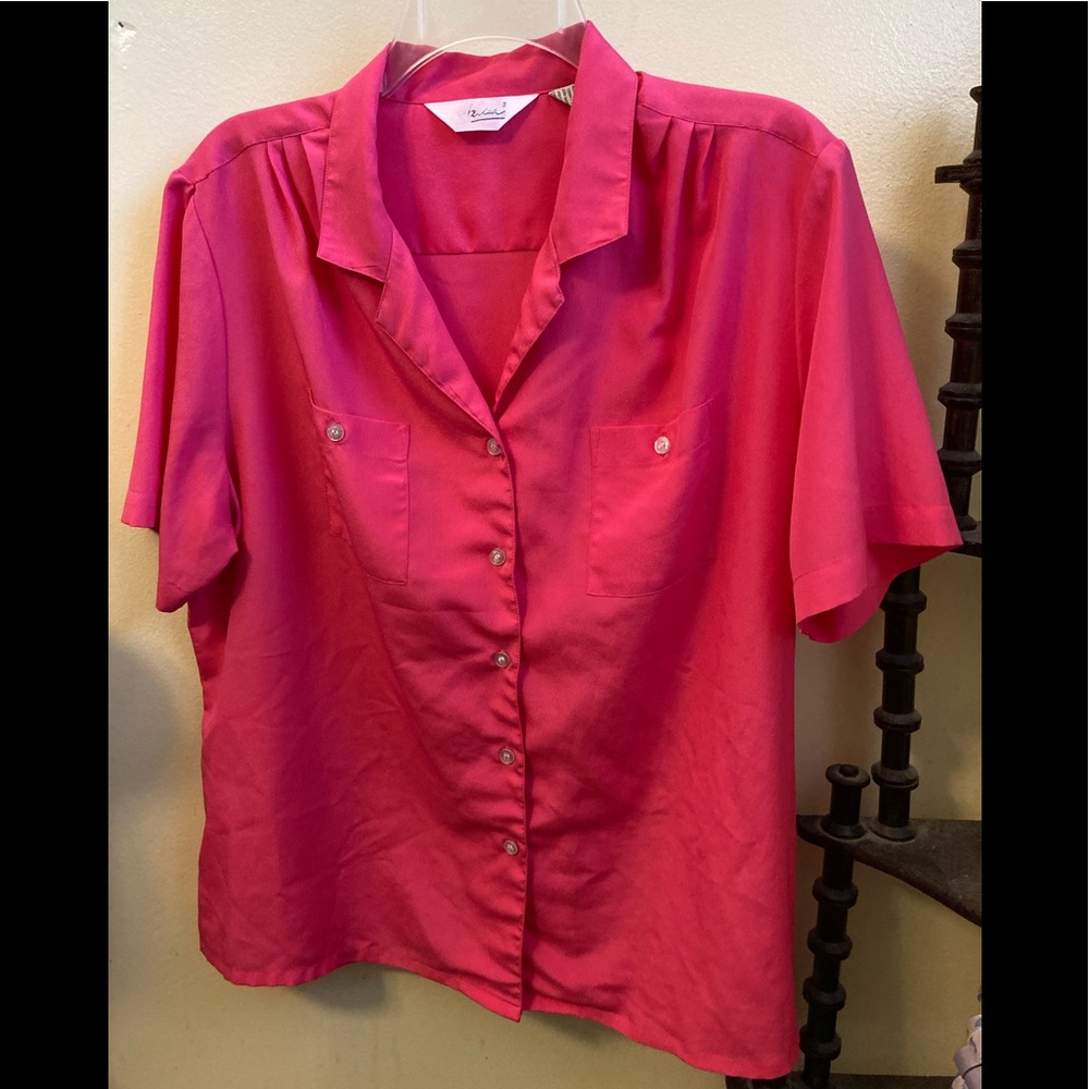 Fuchsia Short Sleeved Top by Alicia, size 20